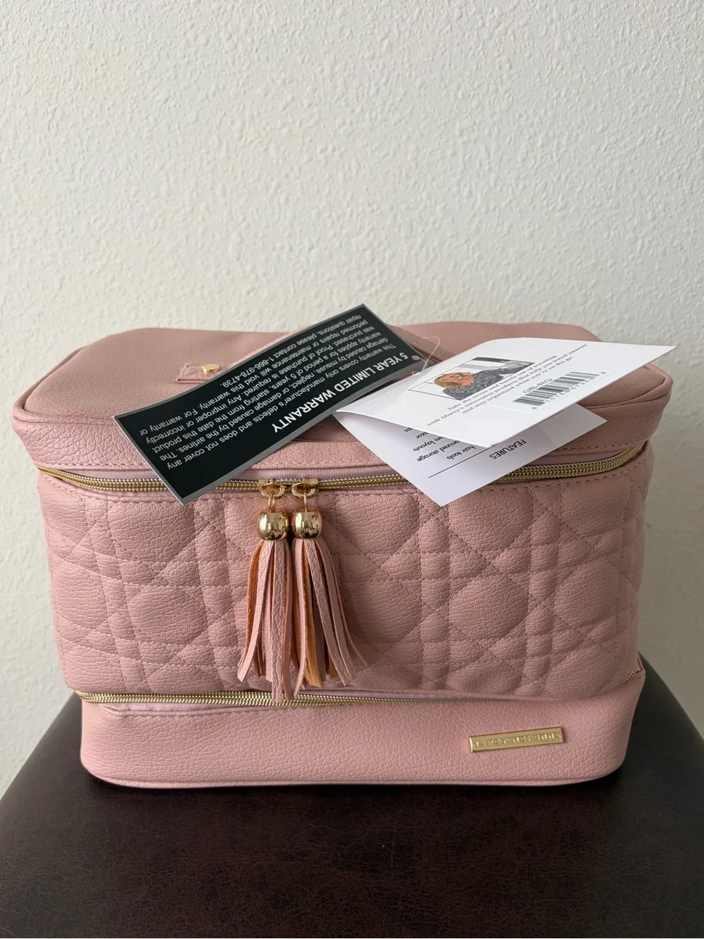 Marcy Mckenna Glam Bag Modern Beauty Case Rose Gold NWT